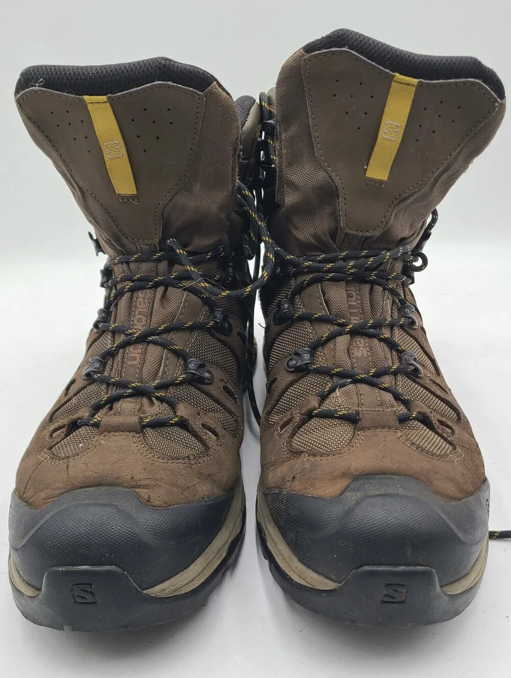 B38 Salomon Men's 13 Fossil Rain Quest 4D 2 Gtx Goretex Hiking Boots Outdoor LF1